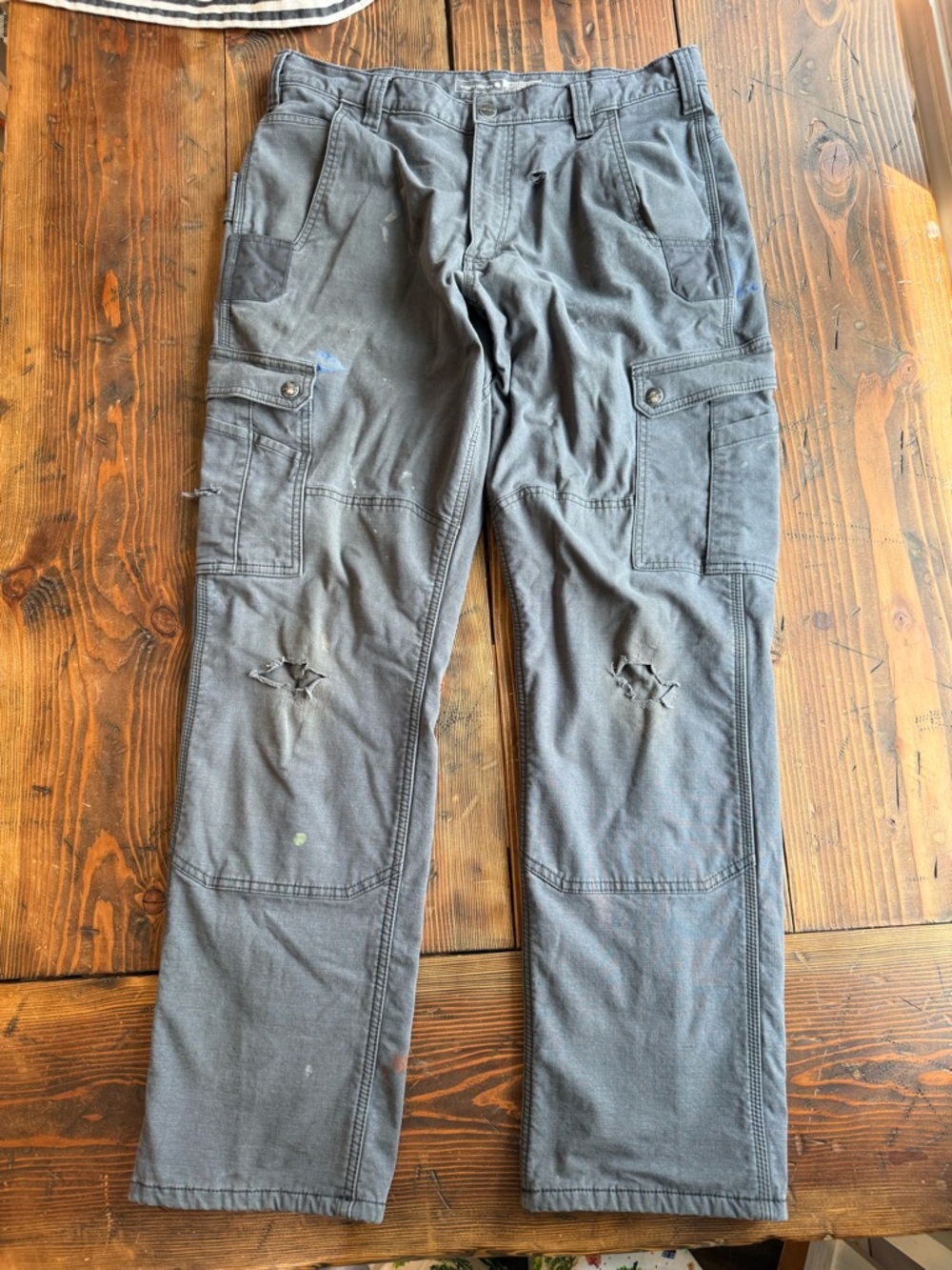 Carhartt Slate Gray Utility Cargo Pants with Knee Reinforcement